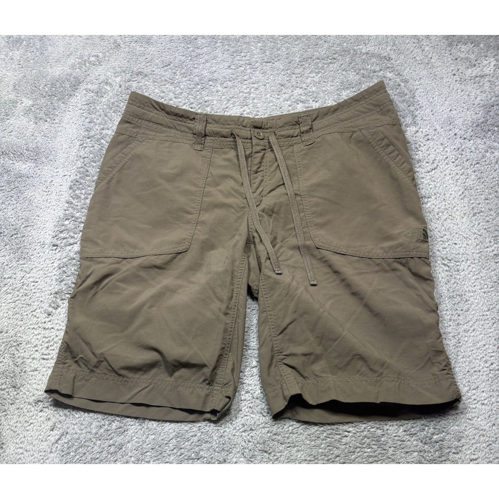 The North Face Shorts Women's 14 Long Army Green Ripstop Roll Up Hiking 11" SPOT